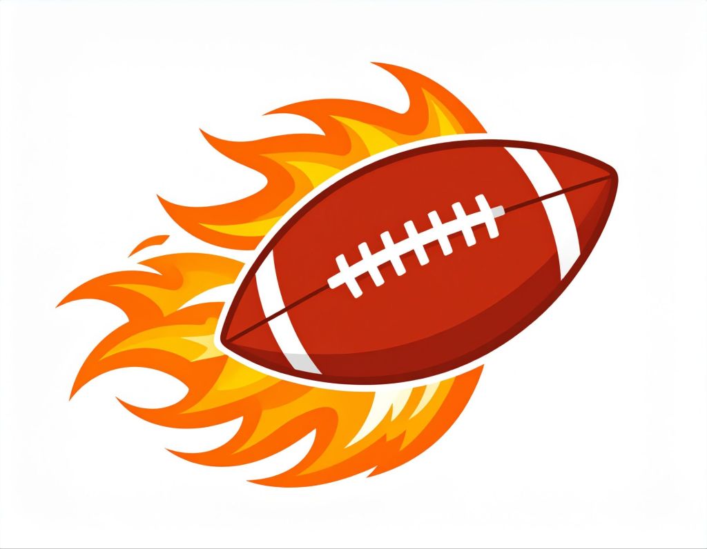 Football With Flames Icon