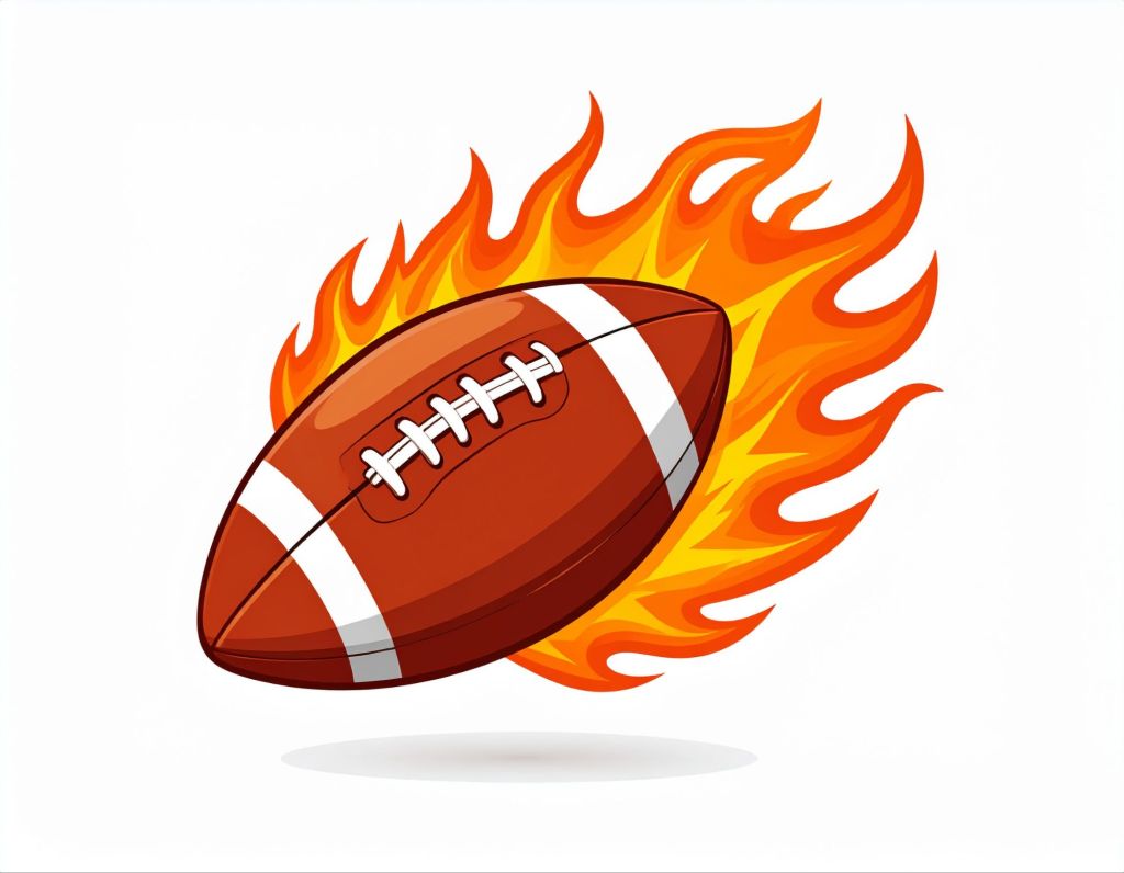 Football With Flames Icon