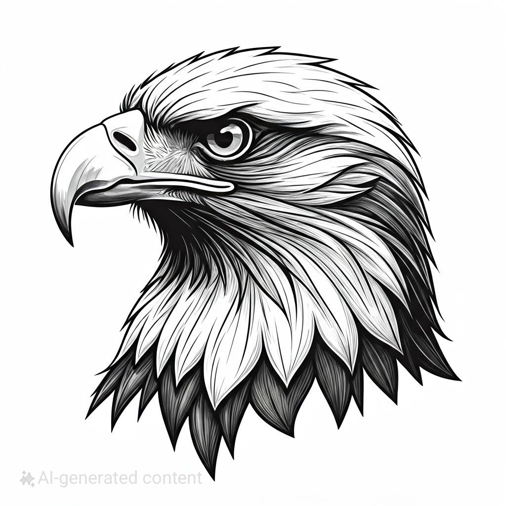 Eagle Head Drawing