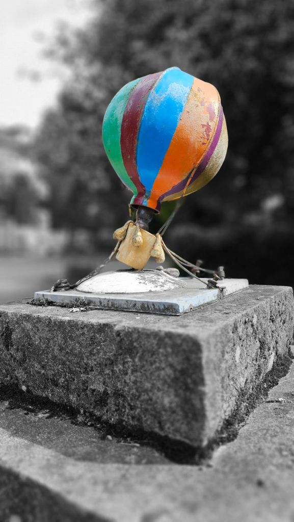 Metal Statue Of A Hot Air Balloon