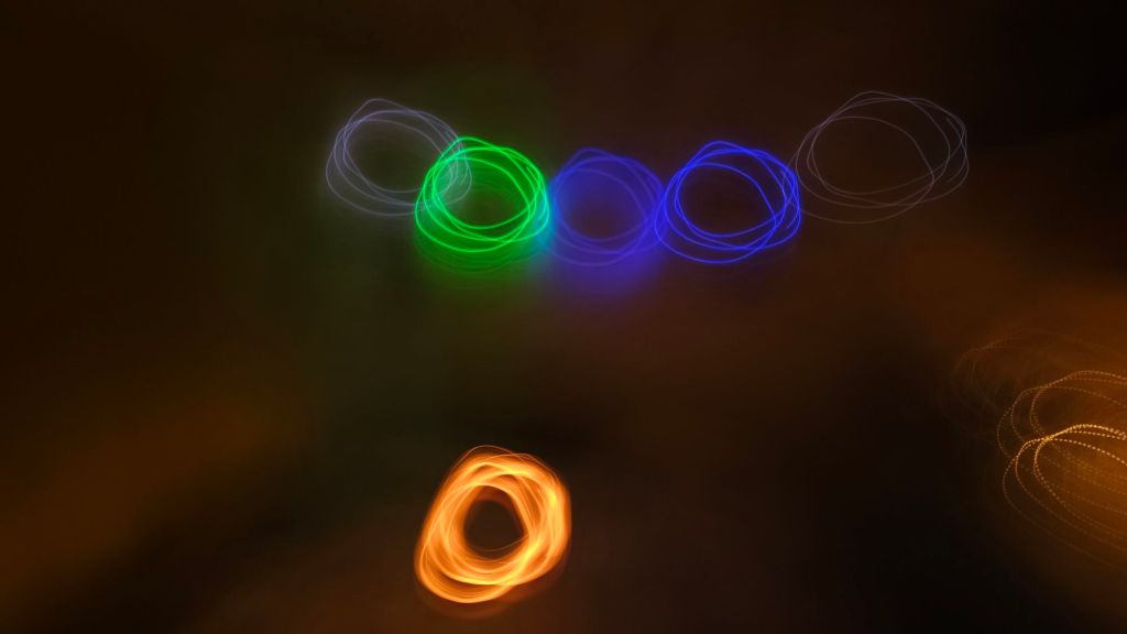 Colorful Neon Circles Light Painting